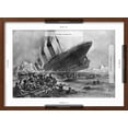 thumbnail image 5 of Art.com Sinking of the Titanic Giclee Print by Willy Stoewer, Brown Frame Wall Art, 23" x 17", 5 of 5