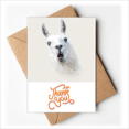 thumbnail image 1 of Cartes de Remerciement Alpaga Surprise Bouche Blanche Enveloppes Note Vierge, 1 of 3
