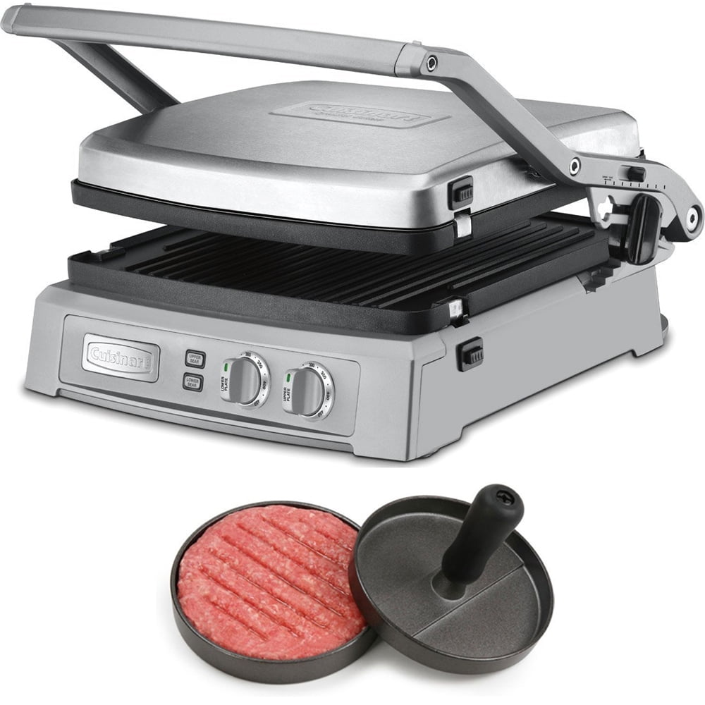 Cuisinart Griddler Deluxe Brushed Stainless (GR150) with Carteret