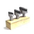 thumbnail image 2 of Ensemble de Qualité de 3 Pcs Coupe-Mouches Tige 1/2 Pouces + Outil HSS - Support en Bois, 2 of 4