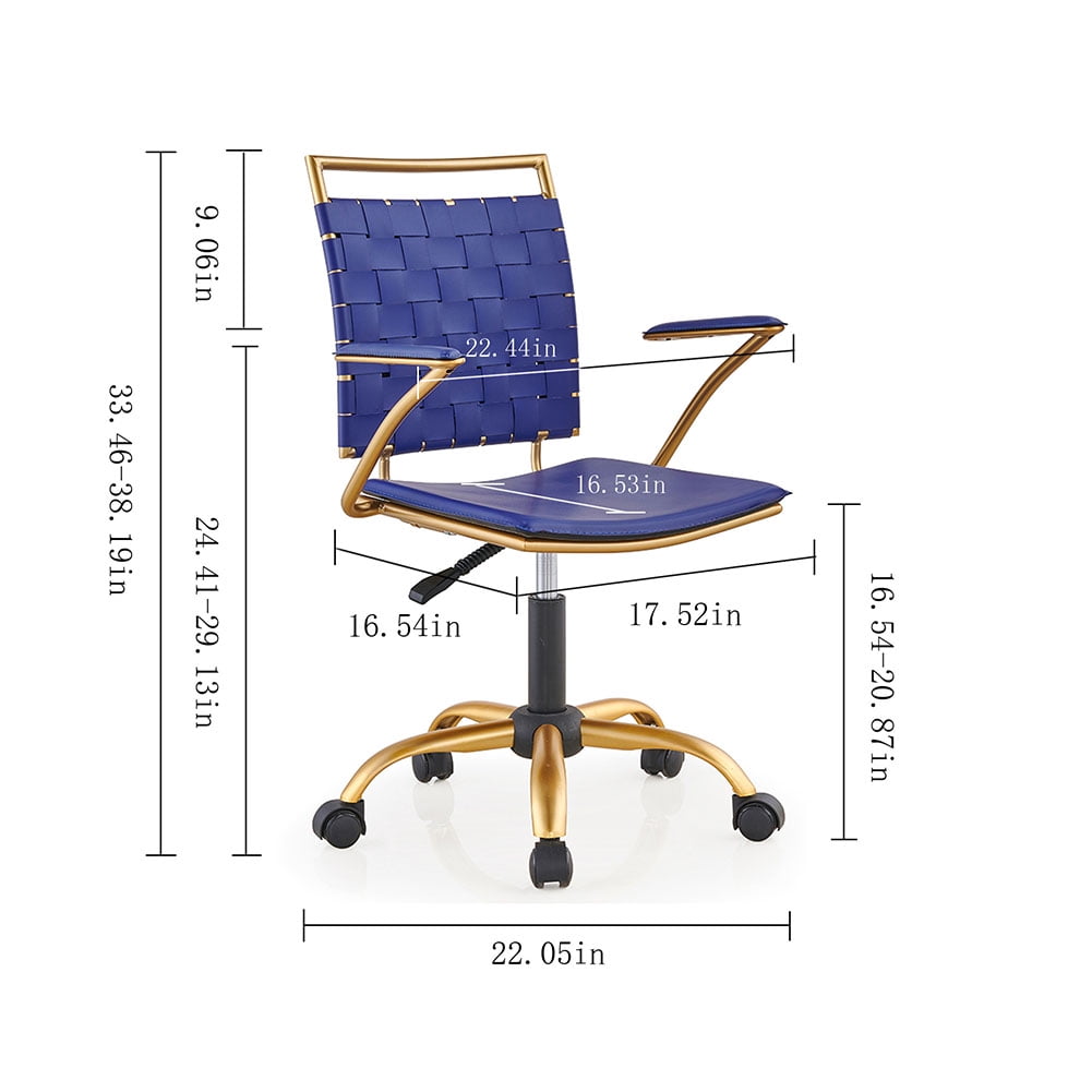 Kepooman Office Chair High Back Leather Executive Computer Desk Chair for Comfort and Ergonomic Design for Lumbar Support, Blue Kepooman Office Chair High Back Leather Executive Computer Desk Chair for Comfort and Ergonomic Design for Lumbar Support, Blue