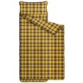thumbnail image 2 of Yellow Black Checkerboard Yellow Pattern Toddler Nap Mat for Kid Preschool Daycare, Kid Sleeping Mat Bag, Toddler Sleeping Bag with Pillow, 2 of 6