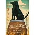 thumbnail image 2 of Fowler, Ryan 11x14 White Modern Wood Framed Museum Art Print Titled - Black Lab Whiskey Kentucky Crop, 2 of 4