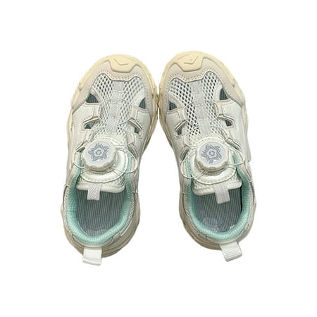

UKAP Boys Girls Sneakers Platform Running Shoe Mesh Athletic Shoes Non-slip Casual Sneaker Children Trainers Patchwork Lightweight White 2Y
