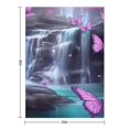 RKSupls Butterflies Fantasy Waterfall Magical Soft Flannel Throw ...