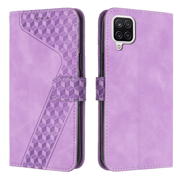 Compatible with Samsung Galaxy A12 Case Wallet Design with Card Slots Magnetic Closure Cover