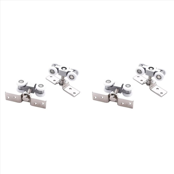 4X Herrajes para Puertas Corredizas Polea para Puertas Corredizas Polea para Puertas de Vidrio de 4 Ruedas Polea para Colgar Puertas Rueda de Nailon Silenciosa