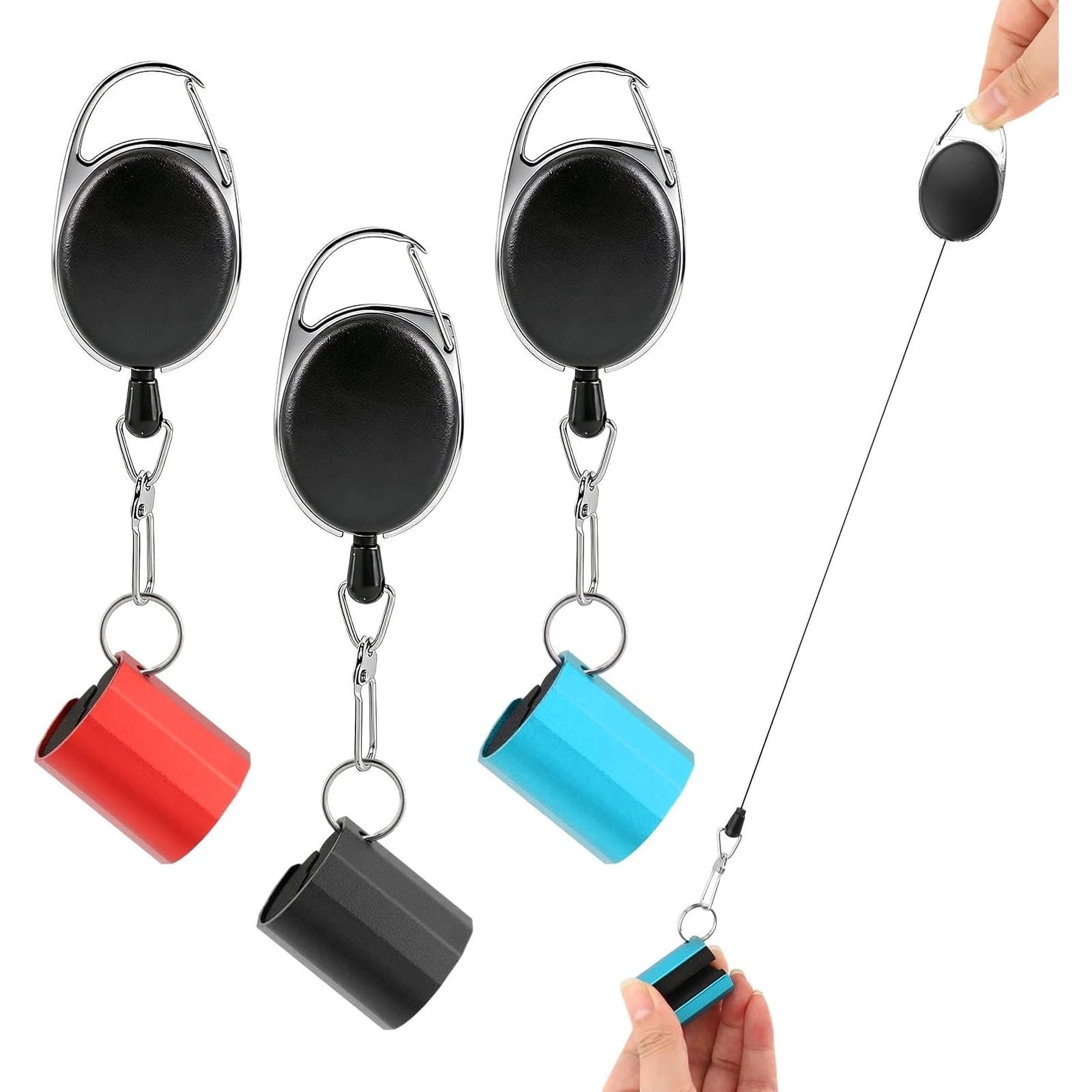 3 Pack Fishing Rod Clips Wearable Fishing Rod Holders with Lightweight Rustproof Hand-Free Fly Fishing Pole Tackle