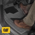 thumbnail image 3 of Caterpillar Diamond Steel Heavy-Duty Rubber Floor Mats & Cargo Trunk Liner for Car SUV Van Sedan, Charcoal & Black - Odorless Trim to Fit, All Weather Deep Dish, 3 of 7