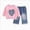 A144-Pink, variant on Toddler Baby Girl Hoodie Lounge Set Organic Cotton Outfit 6-12 Months 12-24 Months 2t 3t 4t 5t 6t 7t 8t 9t Children Pink 3-4 Years