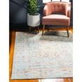 thumbnail image 7 of Unique Loom Tremolo Austin Rug Light Blue/Cream 7' 1" x 10' Rectangle Border Bohemian Perfect For Living Room Bed Room Dining Room Office, 7 of 7