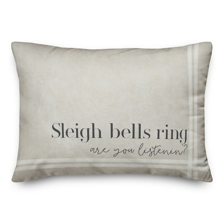 Creative Products Sleigh Bells Ring 20 x 14 Indoor / Outdoor Pillow