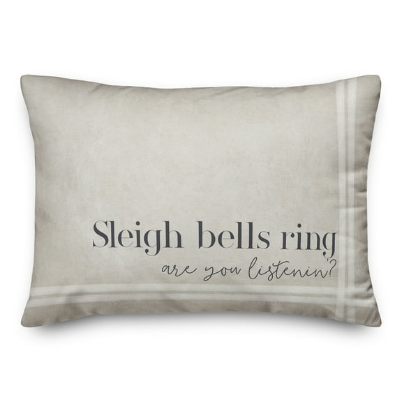 Creative Products Sleigh Bells Ring 20 x 14 Indoor / Outdoor Pillow