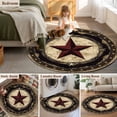 thumbnail image 6 of Vintage Farmhouse Round Area Rug 3 FT, Small Kitchen Bathroom Mat, Country Wesern Texas Star Retro Washable Indoor Outdoor Throw Runner Carpet Doormat for Table Shower Sofa Entryway, 6 of 9