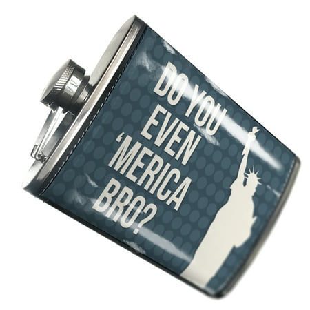 

NEONBLOND Flask Do You Even Merica Bro Fourth of July Lady Liberty