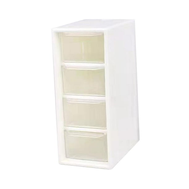 Ximing Desktop Cosmetic Storage Box With 4 Drawer Units Small Organizer Box For Statiry 15.7x6.5x9.7cm White 6.5x9.7x15.7cm