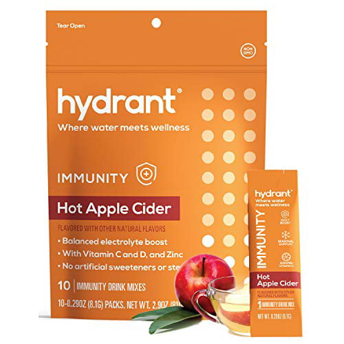 Hydrant Immunity Electrolyte Powder w/ Vitamin C, B12, B6 & Zinc, Rapid ...