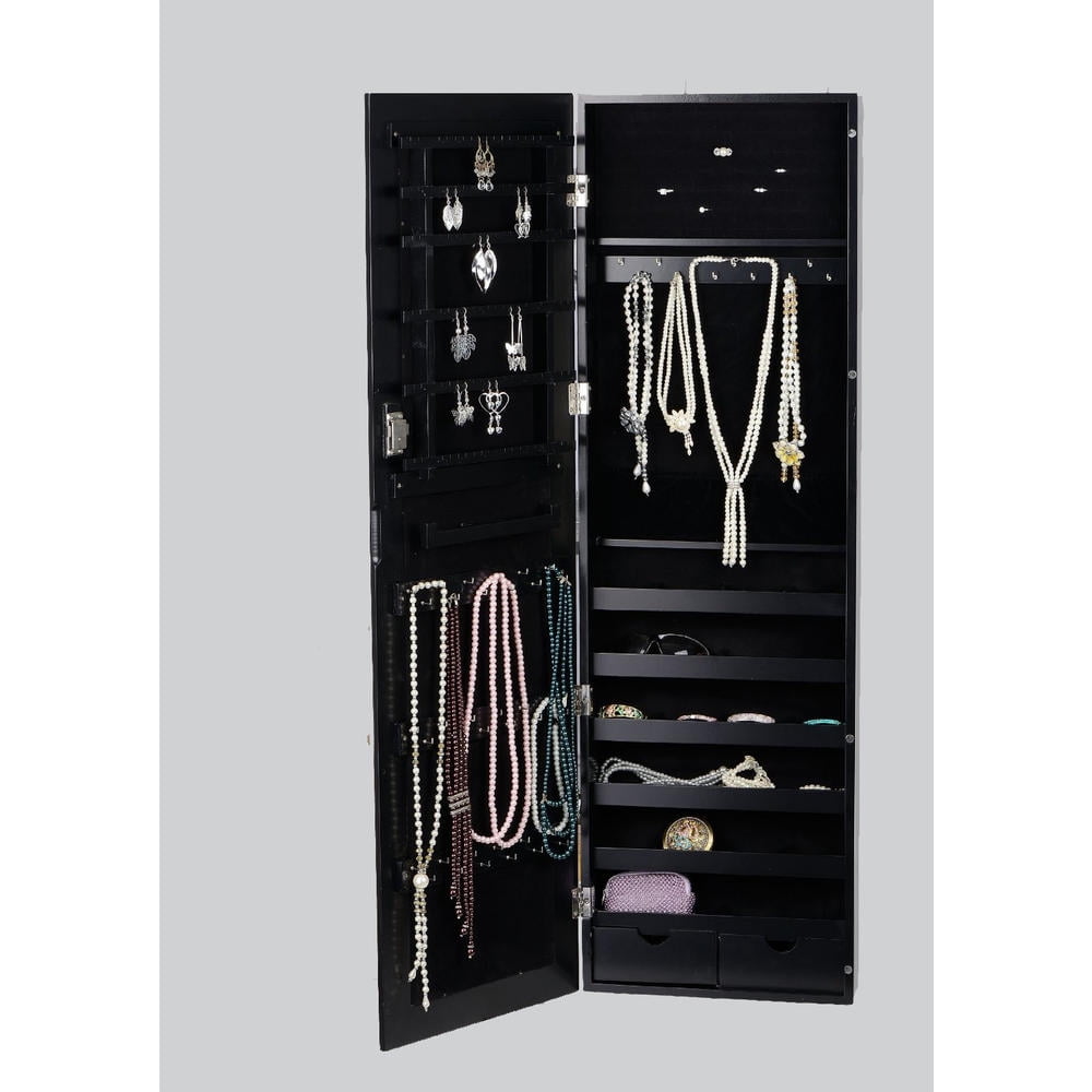Wall Mirror Jewelry Storage btexpert® premium wooden jewelry armoire cabinet wall mount over Wall Mirror Jewelry Storage btexpert® premium wooden jewelry armoire cabinet wall mount over