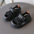 thumbnail image 2 of Caqnni Boys Double Adjustable Strap Lightweight Sandals (See More Colors and Sizes) Casual Sandals Beach Shoes Boys Summer Sandals (Black,6.5), 2 of 7