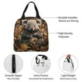 thumbnail image 3 of KLL Cute Fallen Leaf Koala Print Insulated Lunch Bag Women, Reusable Cute Tote Lunch Box for Adult & Men, Leakproof Cooler Lunch Bags for Work Office Travel Picnic, 3 of 5