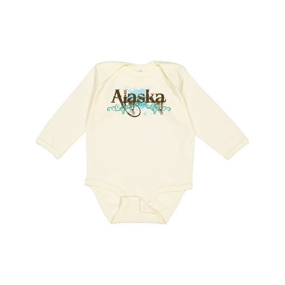 Inktastic Alaska Grunge Boys or Girls Long Sleeve Baby Bodysuit
