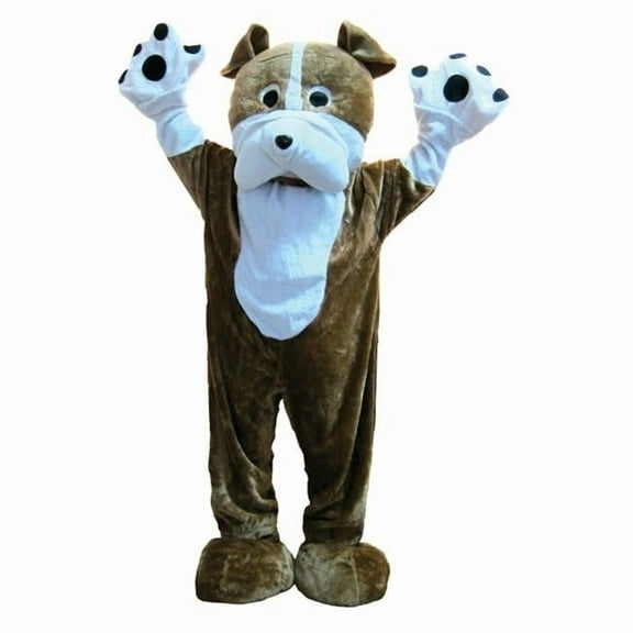 6 Adult Bulldog Mascot Costume