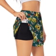 thumbnail image 3 of Lsque Sunflowers Printed Women's Running Shorts with Liner Pockets,Elastic Quick Dry Workout Athletic Gym Yoga Shorts,Womens High Waist Shorts-, 3 of 9