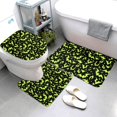 thumbnail image 3 of Bathroom Rugs Sets 3 Piece - green bats Halloween black cool Absorbent Non Slip Bath Mats, U-Shape Toilet Lid Cover, Contour Mat, Soft Washable Shower Mats Bath Rug Mat for Bathroom Tub Toilet, 3 of 7