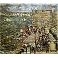 thumbnail image 2 of Prendergast, Maurice Brazil 13x12 White Modern Wood Framed Museum Art Print Titled - Ramparts, St. Malo, 2 of 4
