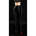 thumbnail image 4 of Women’s Shiny Tights Pantyhose Glossy Opaque Footed Stockings High Waist Pilates Yoga Leggings Trousers Stretch Wet Look Workout Sports Pants Clubwear, 4 of 6