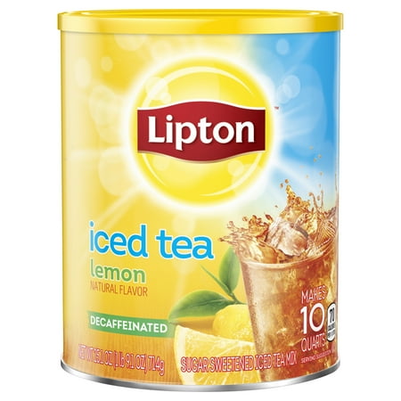 UPC 041000008924 product image for Lipton, Decaffeinated Lemon Sweetened Black Iced Tea Mix, Powdered Tea, 25.1 Oz | upcitemdb.com