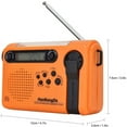 thumbnail image 2 of Outdoor Emergency Radio Portable Radio AM FM SW Solar Powered Crank Radio with LED Flashlight SOS Alarm-Green, 2 of 5