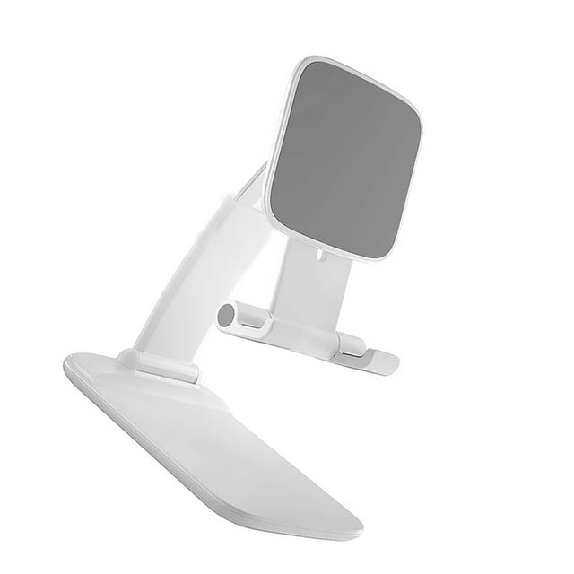 Injueey Soporte ajustable para teléfono, soporte plegable para teléfono de escritorio, soporte portátil de plástico para teléfono móvil, soporte Teléfono y Comunicación Blanco