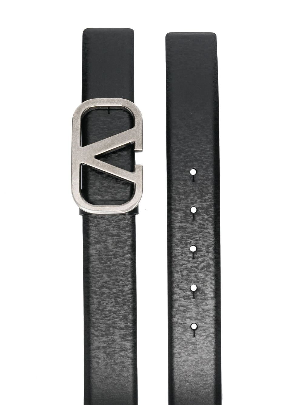 VALENTINO - Valentino Garavani 4cm Logo-Detailed Leather Belt - Black  Valentino Garavani