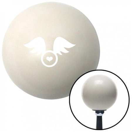 American Shifter White Flying Encased Heart Ivory Shift Knob with M16 x 1.5 Insert Shifter Auto Brody