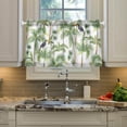 thumbnail image 5 of Palm Tree Kitchen Curtains 2 Panels UV Protected Tier Curtains, Half Window Curtains Kitchen Tiers for Guest Room Bathroom Sink Laundry Room Basement,24"x27", 5 of 7