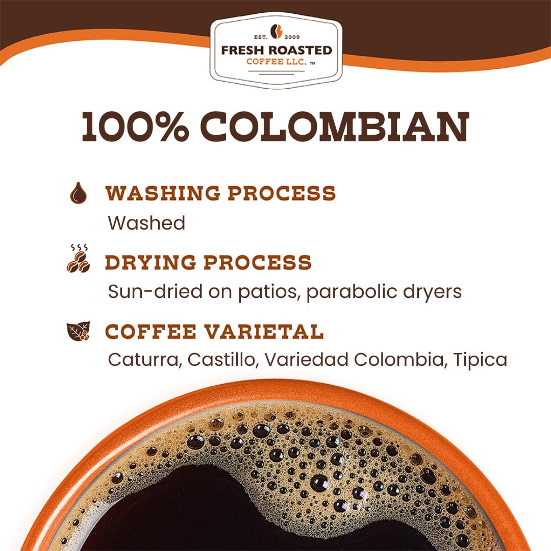 3 pack Fresh Roasted Coffee, Organic Colombian Coffee, Medium Roast, Ground, 12 oz