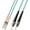 Aqua OM3 10Gb, variant on 7 Meter Multimode Duplex Fiber Optic Cable (50/125) - LC to ST - Orange