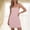 Hot Pink, variant on Women's Square Neck Adjustable Spaghetti Strap Soft Jersey Knit Loose A-Line Mini Nightgown, Solid Basic Casual All-Season Home Sleep Dress for Indoor Daily Loungewear(Coffee,Free Size)