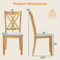 thumbnail image 3 of Costway 2 PCS Linen Fabric Upholstered Kitchen Armless Chairs with Rubber Wood Frame Natural, 3 of 10