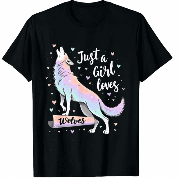 Wolf Lover Just a Girl Who Loves Wolves T-Shirt for Men Women