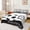 Black White B, variant on Feelyou Black White U Letter Twin Sheets for Kids, Honeycomb Football Soccer Bedding, 3 Pieces, 1 Flat Sheet, 1 Fitted Sheet and 1 Pillowcase