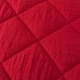 thumbnail image 3 of JML Twin Size Comforter Set 2-Piece - 480GSM Creased Texture Square Design, Burgundy, 3 of 5