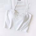 thumbnail image 4 of AherBiu Womens Crop Camisole Tank Top with Built in Bra Pajamas Tshirt Bras for Women Sleepwear Undershirts, 4 of 7