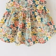thumbnail image 3 of KDFJPTH Vintage Flower Print Suspenders Dress Hat Set Toddler Girls Princess Baby Dresses Kids Bowknot Sleeveless Sundress Size 12-18 Months, 3 of 7