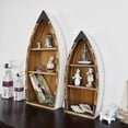 thumbnail image 5 of 2set Wooden Boat Decor Hanging Wood Boat Decoration for Wall, Rustic Nautical Standing Boat Shelf Decor Beach Theme Display Boat with Shelves for Bathroom Bedroom Lake House Decoration (with 3 Tiers), 5 of 9
