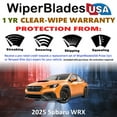 thumbnail image 2 of 2025 Subaru WRX Beam Wiper Blades Wipers w/1yr Warranty (Set of 2) (WiperBladesUSA), 2 of 5