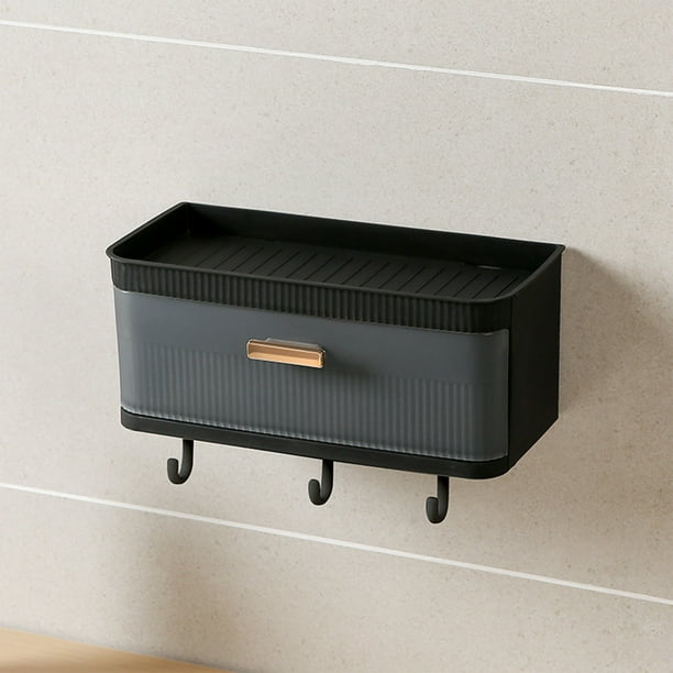 Boite Rangement Plastique Bureau Armoire de Sol de Salle de Bain étroite et Haute, Tour de Rangement à 5 tiroirs, Cadre Robuste, Armoire de Rangement étroite pour Papier Toilette avec tiroir