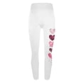 thumbnail image 4 of Feancey Birthday Gift Women's Workout Leggings Long Casual Heart Print High Waist Yoga Pants Valentines Day Stretchy Tummy Control Tights Ladies Holiday Gifts White L, 4 of 7