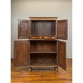 thumbnail image 4 of Vintage Anglo Indian Teak Wood Wardrobe Bone Inlaid Cabinet, Bone inlay armoire, bone inlay almirah, bone inlay unit, 4 of 7